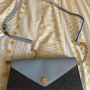 Michael Kors Blue and Brown Women's Bag